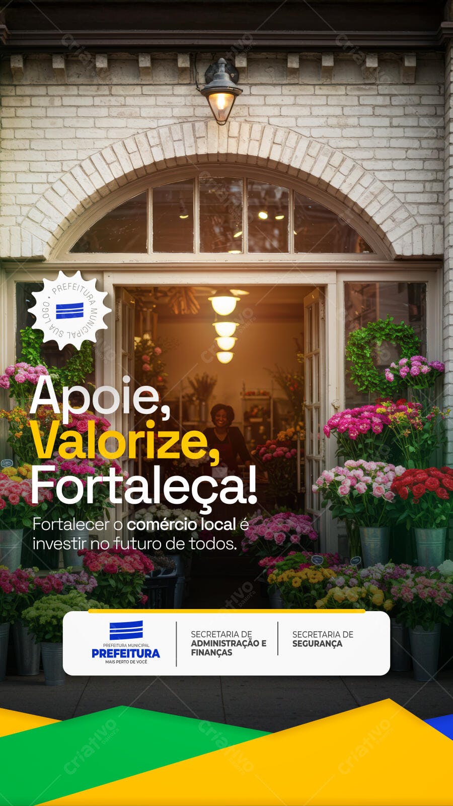 Flyer Apoie o Comércio Local PSD Editável