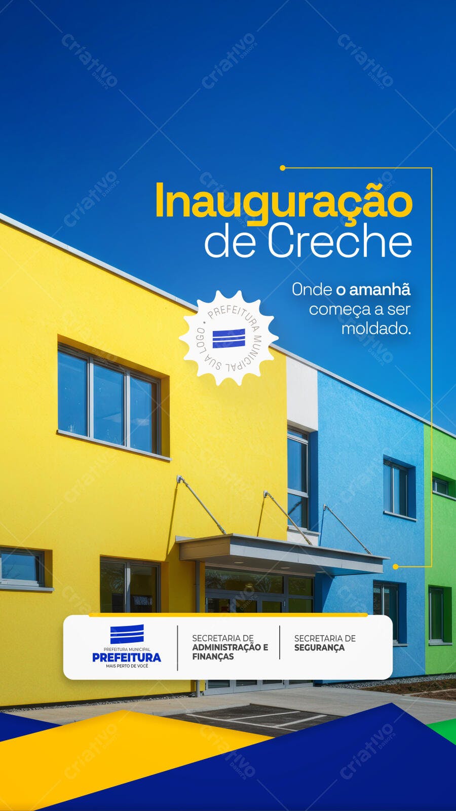 Flyer Inauguração de Creche PSD Editável