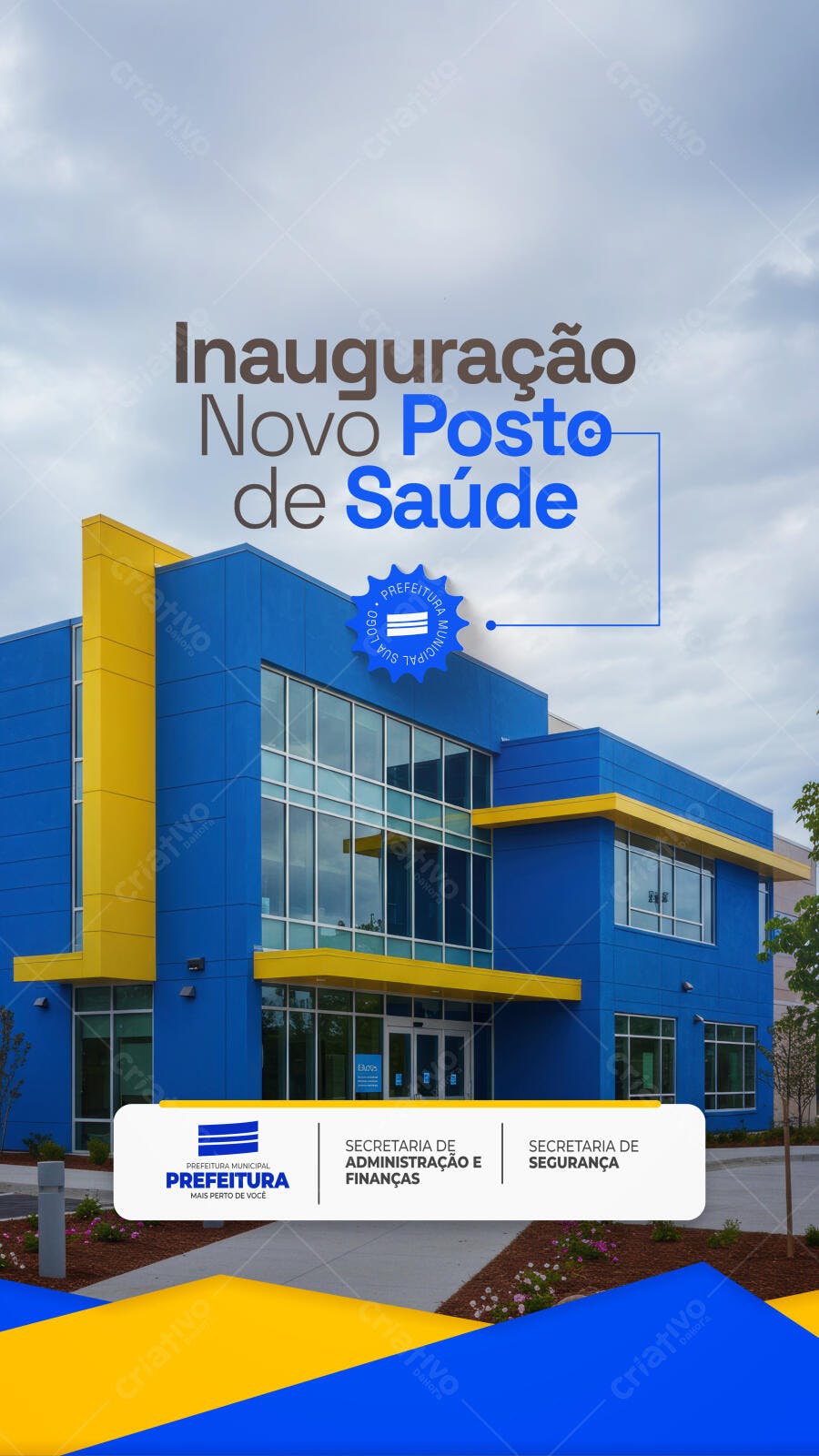 Flyer Inauguração Novo Posto de Saúde PSD Editável