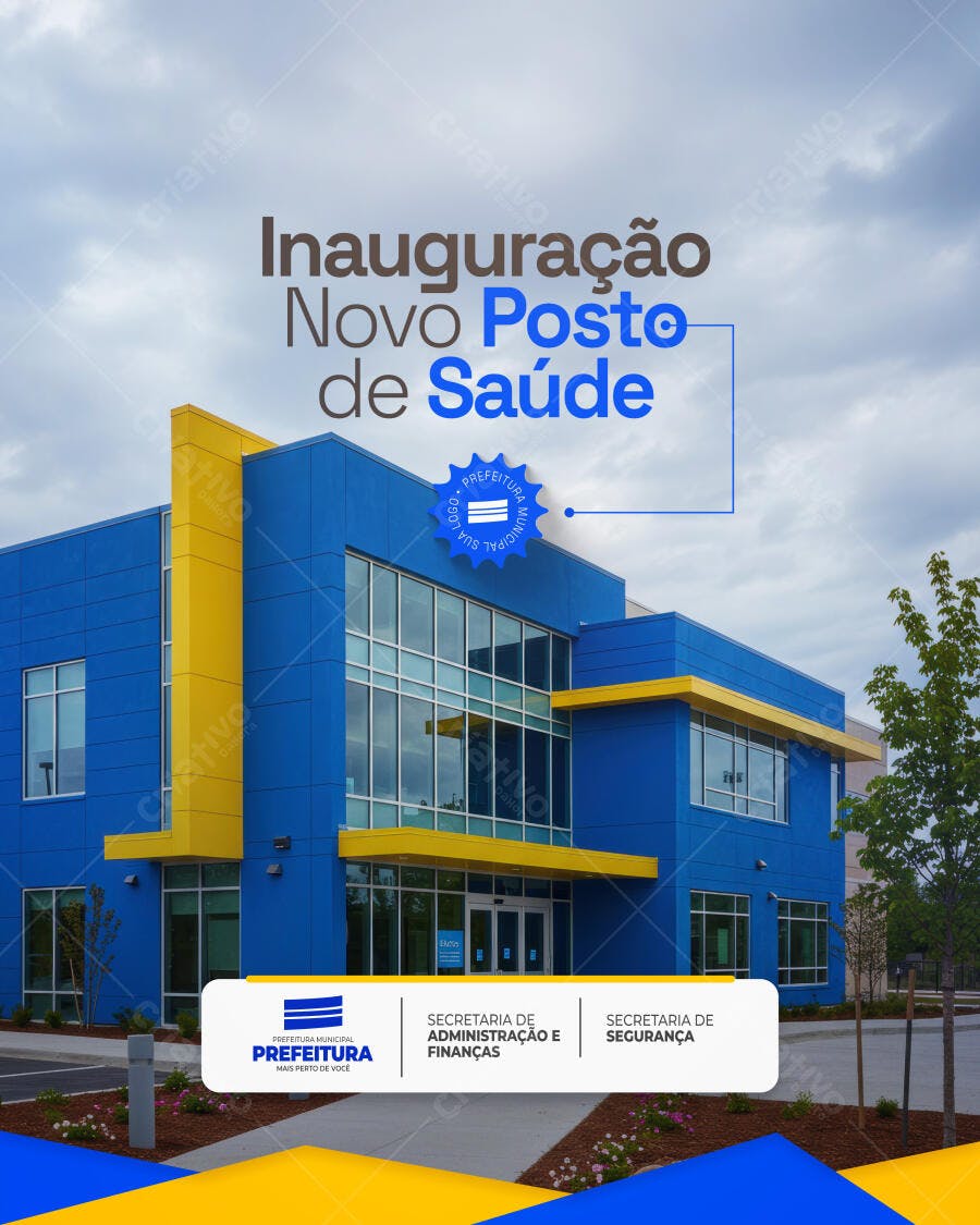 Flyer Inauguração Novo Posto de Saúde PSD Editável