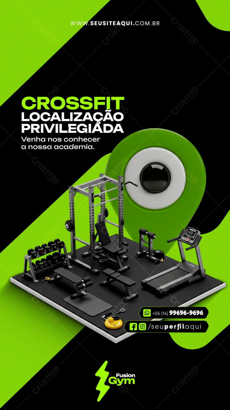 Flyer Academia CrossFit PSD Editável