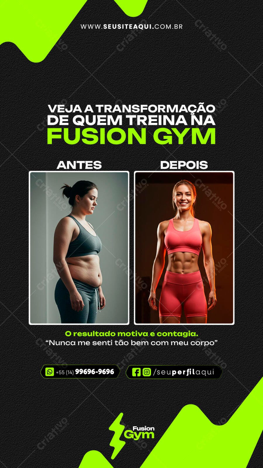 Post para Academia PSD Editável