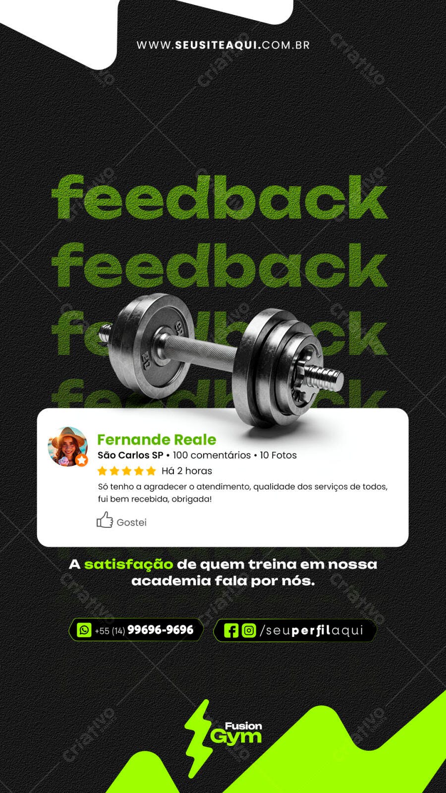 Post para Academia PSD Editável