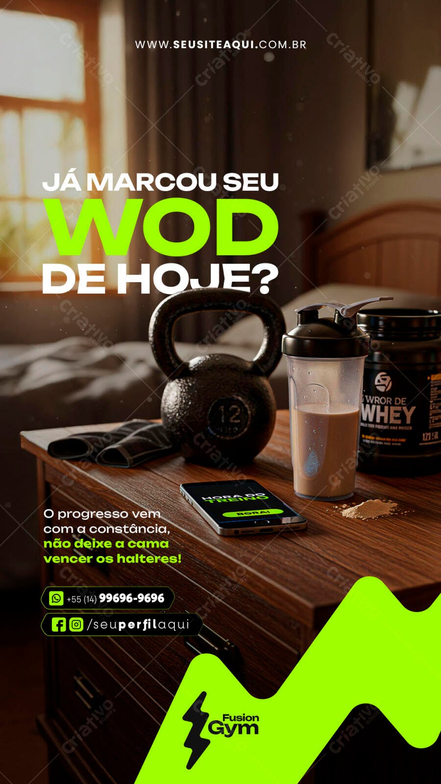 Flyer para Academia WOD PSD Editável