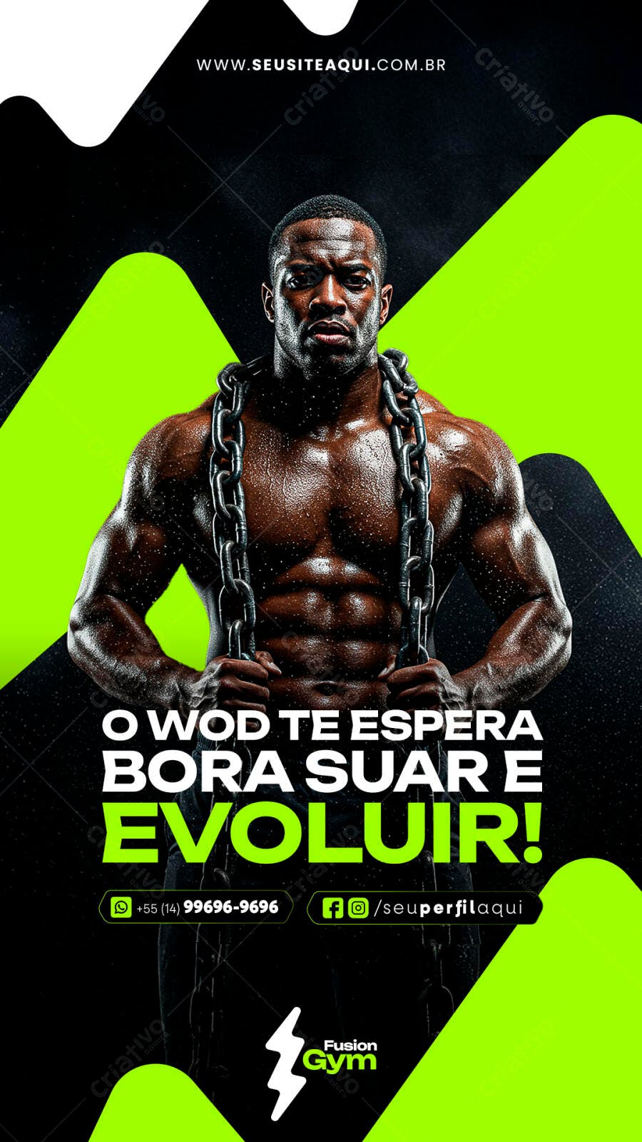Flyer Academia Fitness PSD Editável