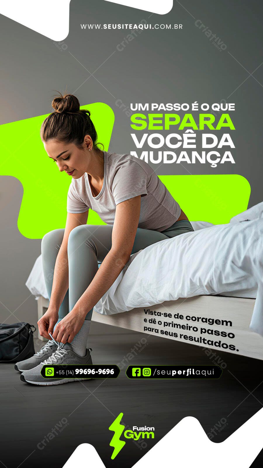 Flyer Academia Motivação PSD Editável