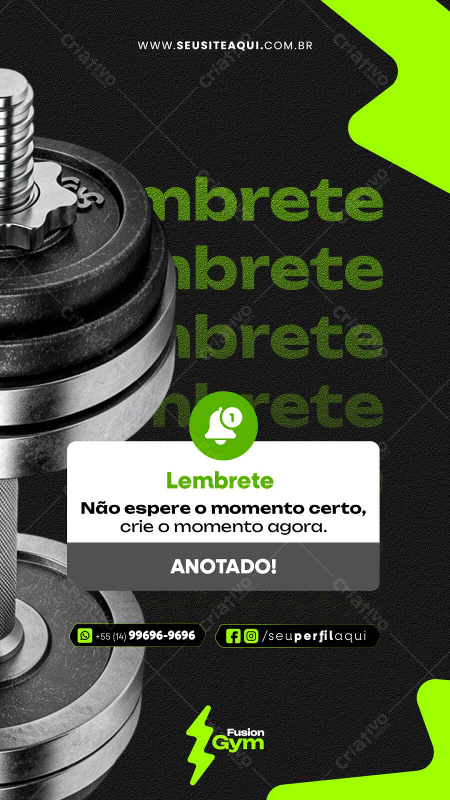 Post para Academia PSD Editável