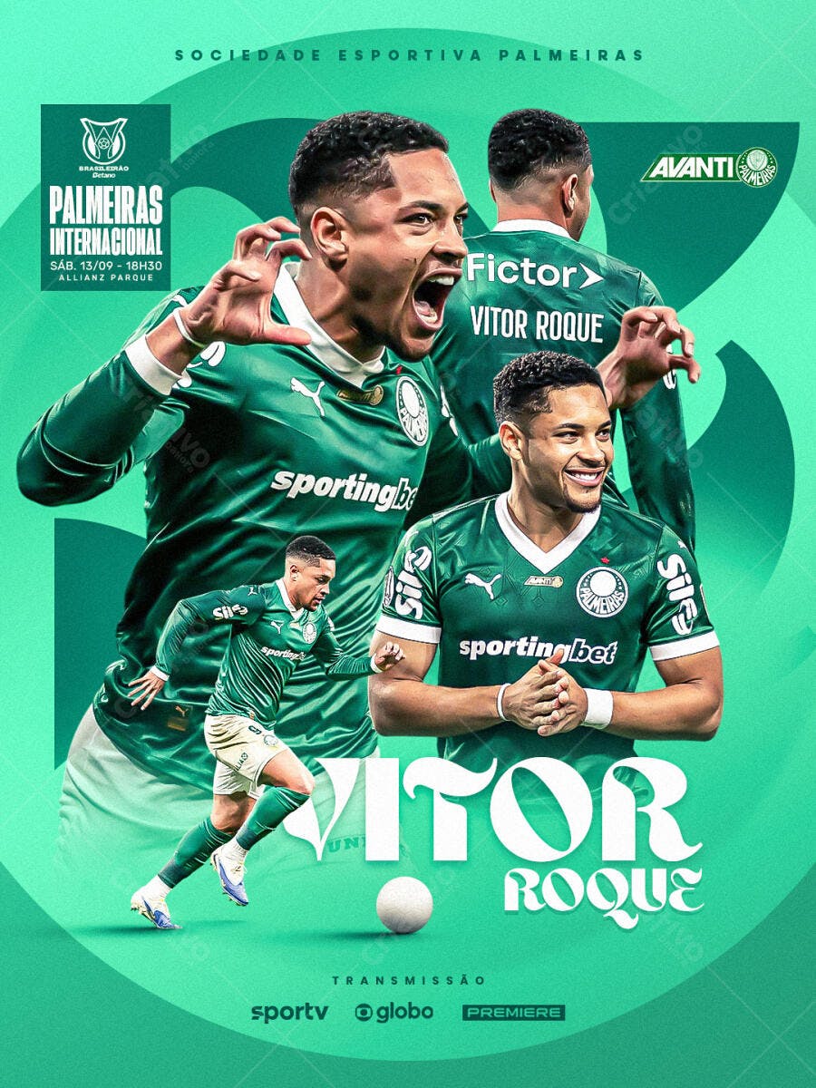 Flyer Palmeiras x Internacional PSD Editável