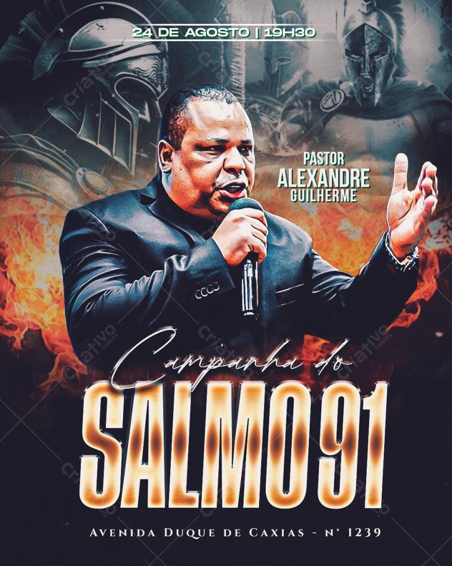 Flyer para Campanha do Salmo 91 PSD Editável