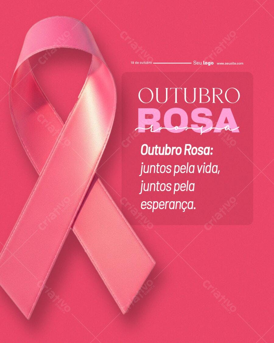 Post para Outubro Rosa PSD Editável