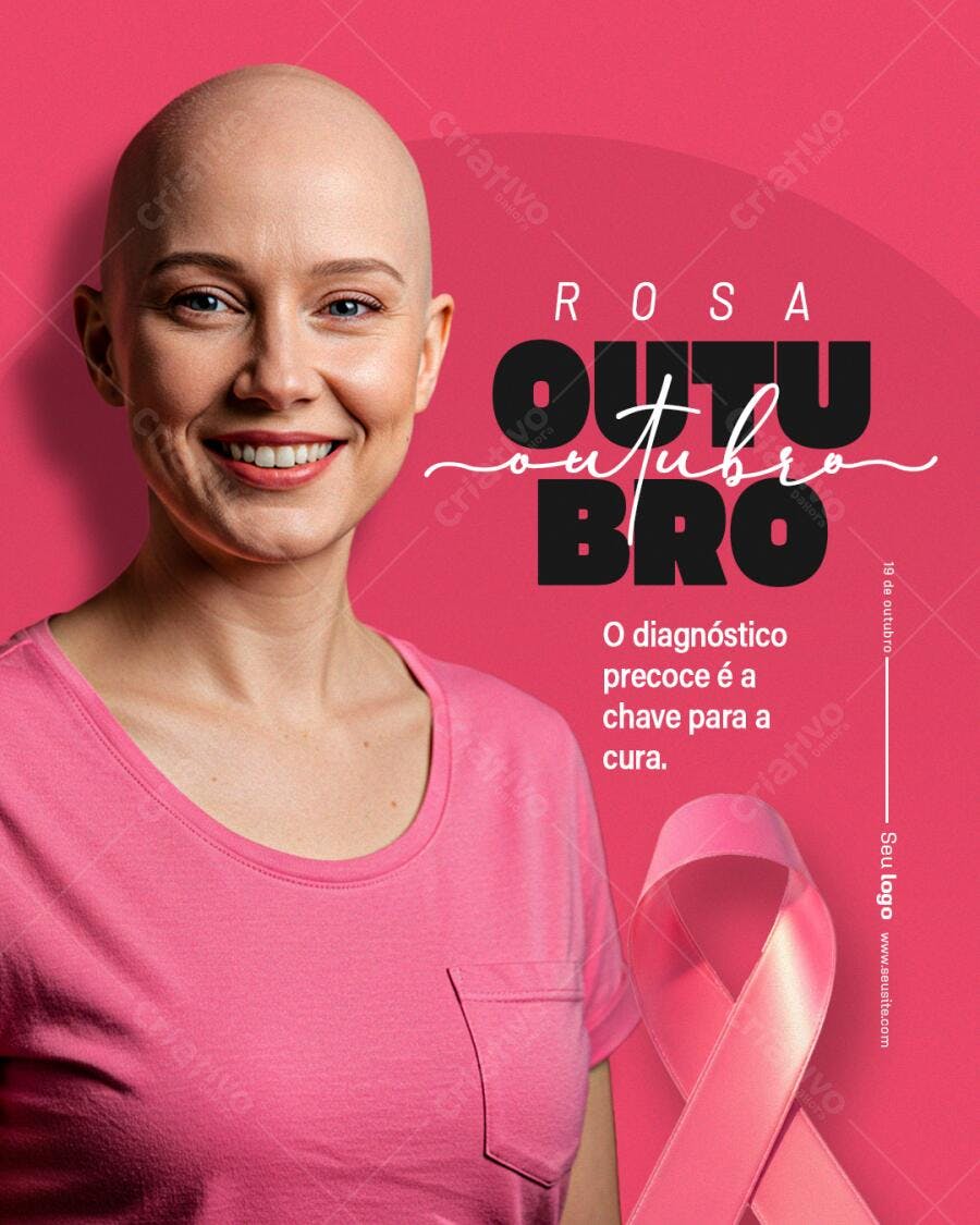 Post para Outubro Rosa PSD Editável