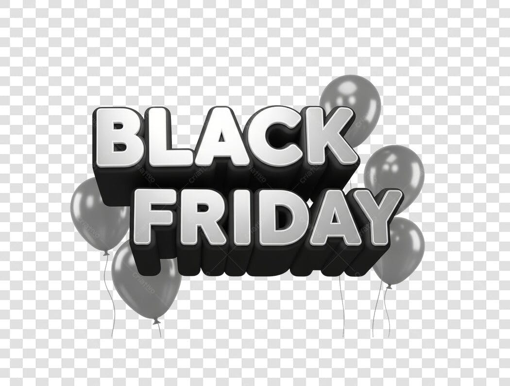 Banner Black Friday PNG com fundo transparente