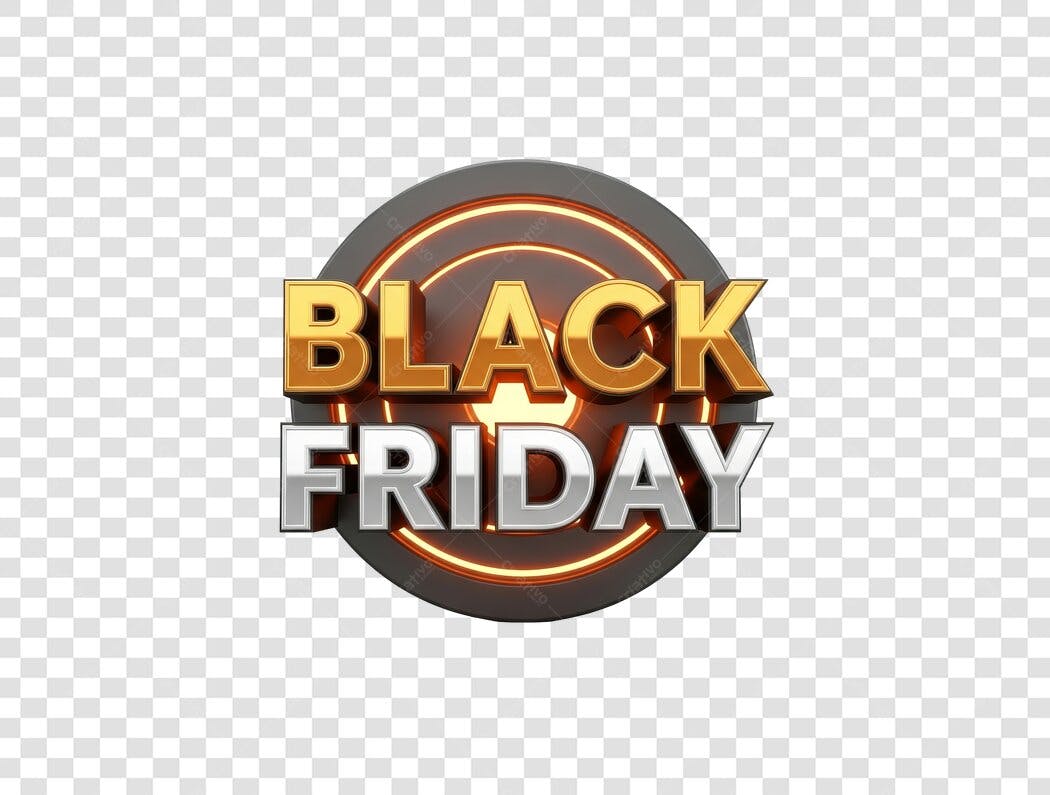 Selo Black Friday PNG com fundo transparente
