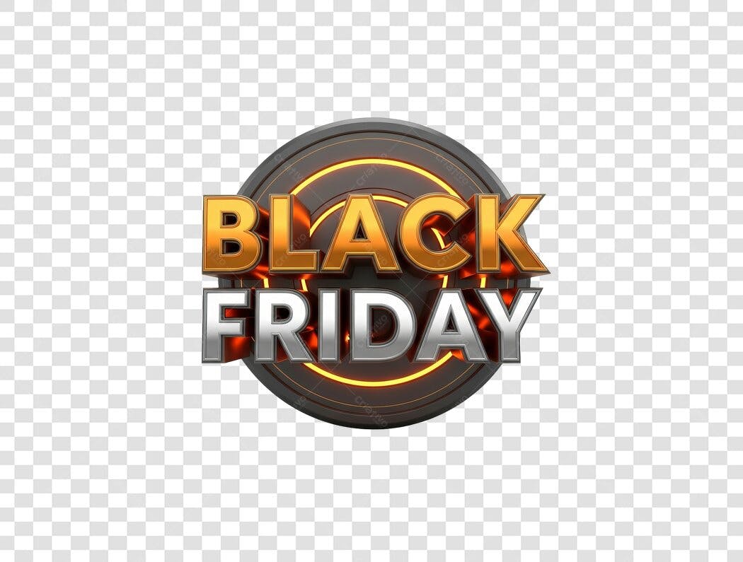 Selo Black Friday PNG com fundo transparente