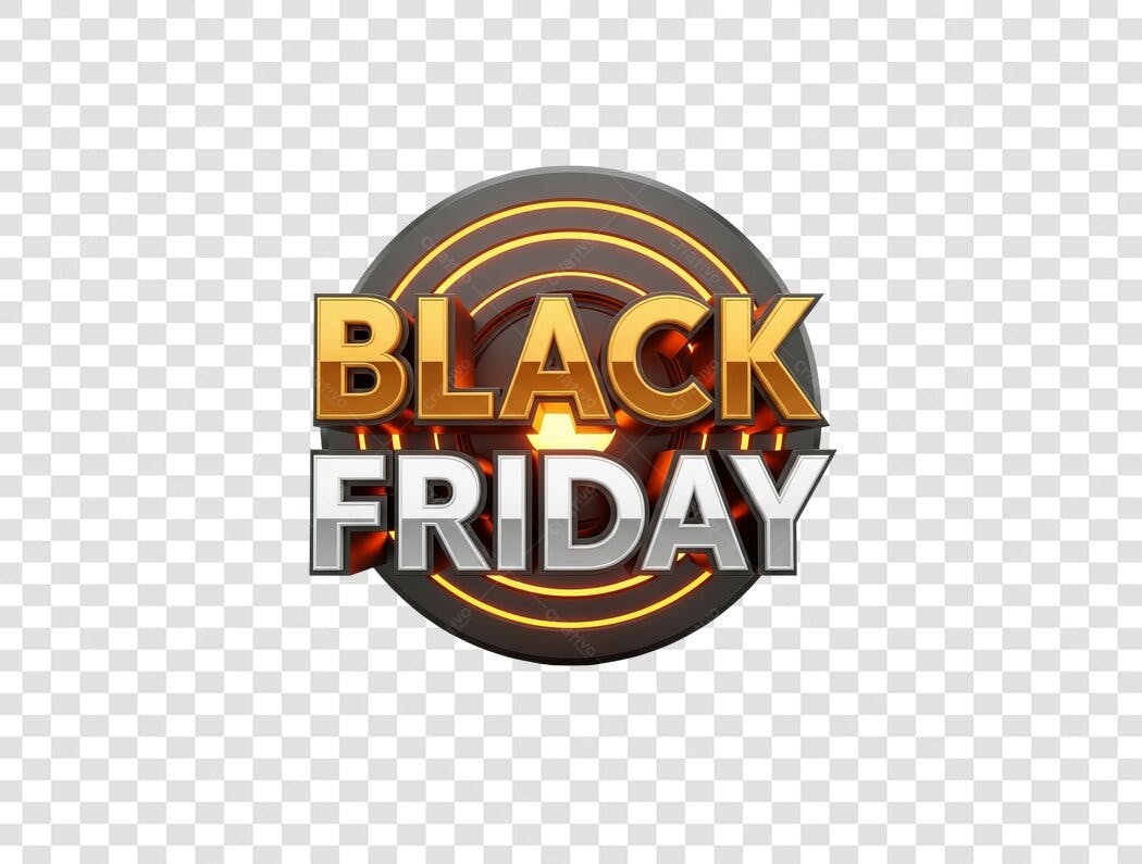 Selo Black Friday PNG com fundo transparente