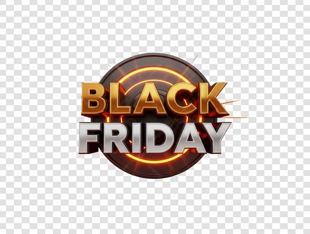 Selo Black Friday PNG com fundo transparente