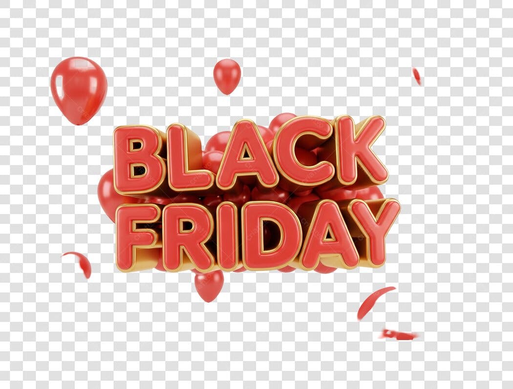 Banner Black Friday PNG com fundo transparente
