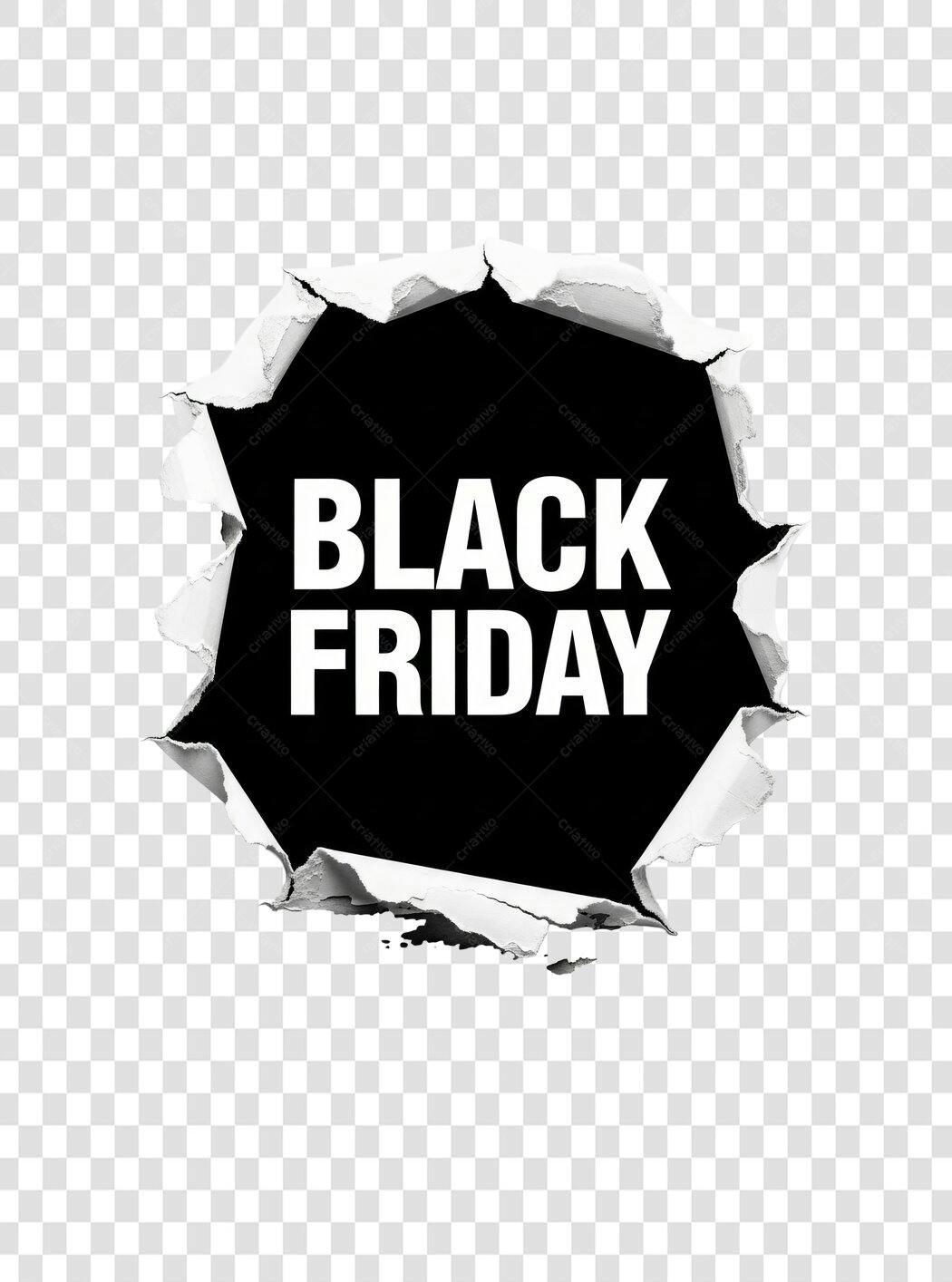 Selo Black Friday PNG com fundo transparente