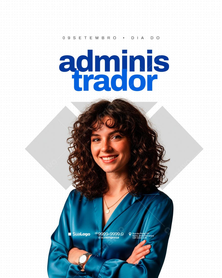 Flyer Dia do Administrador PSD Editável