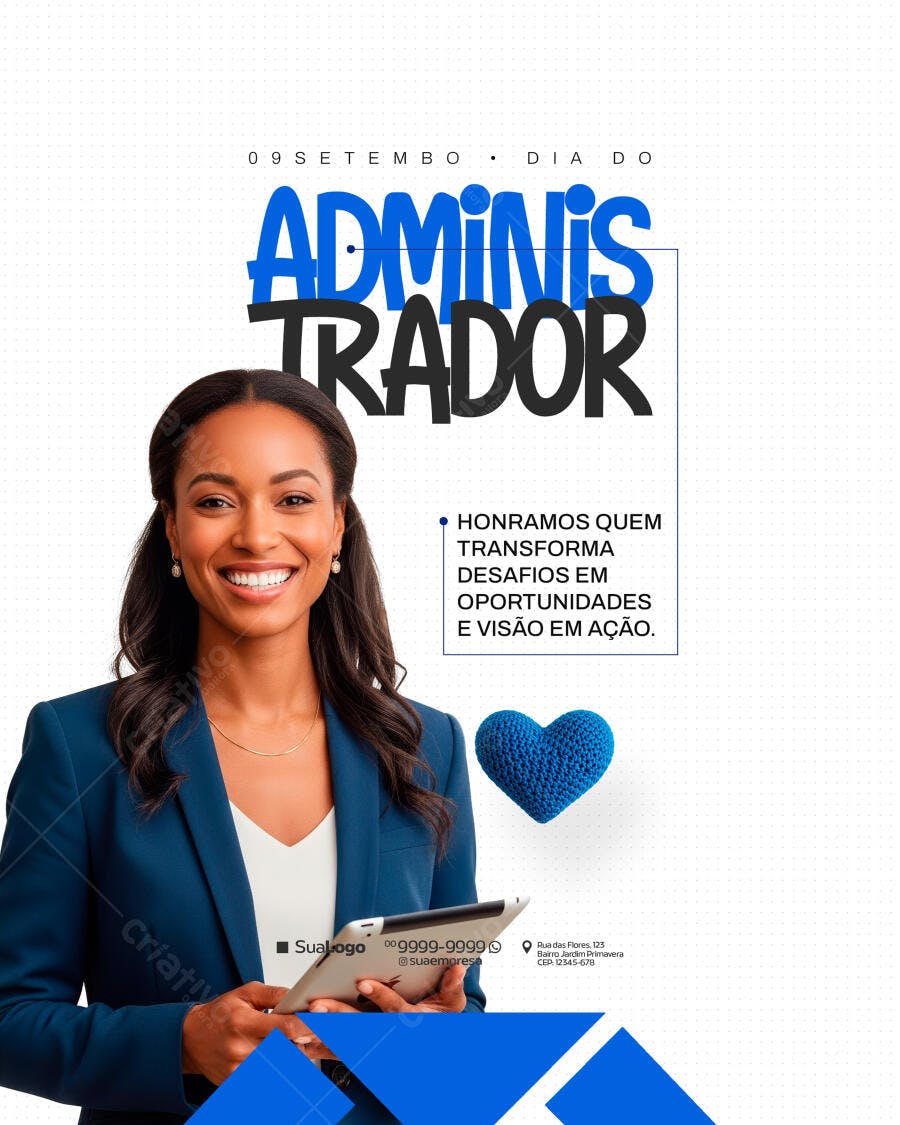 Flyer Dia do Administrador PSD Editável