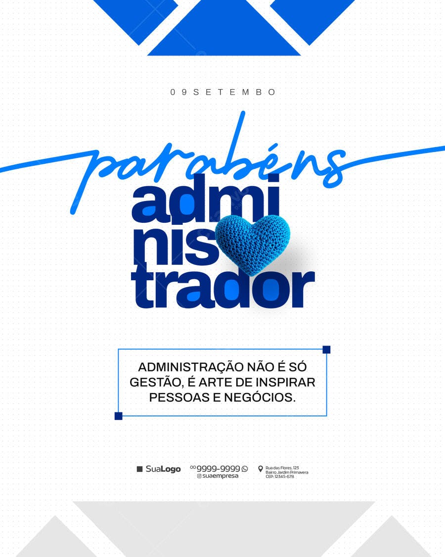 Flyer Dia do Administrador PSD Editável