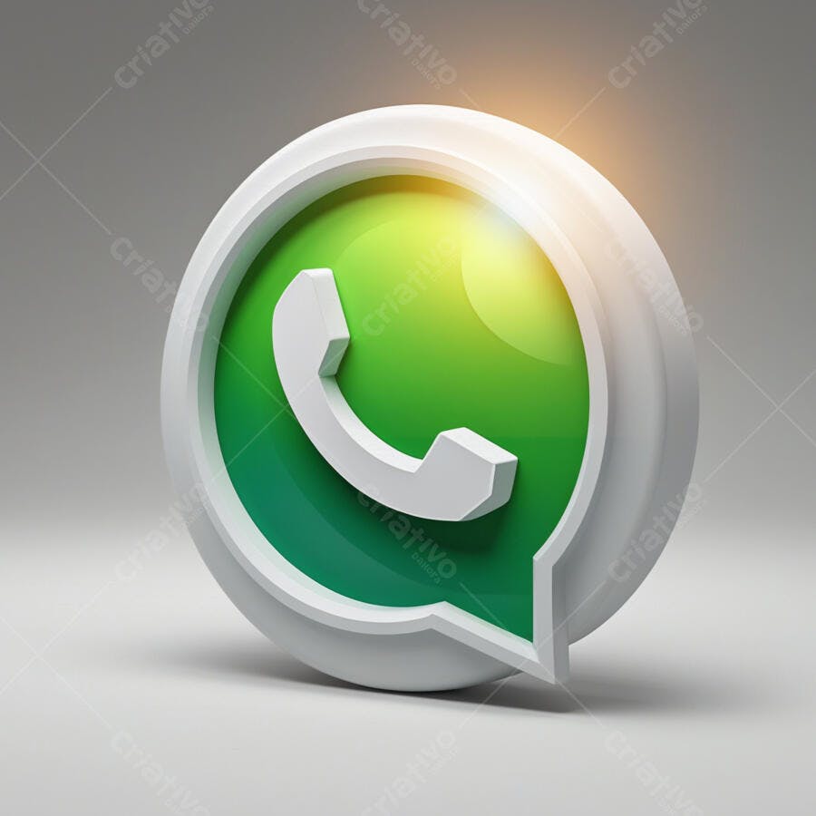 Icone WhatsApp Verde PNG com fundo transparente