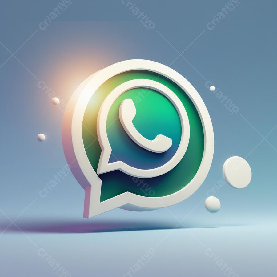 Icone WhatsApp Verde e Branco PNG com fundo transparente