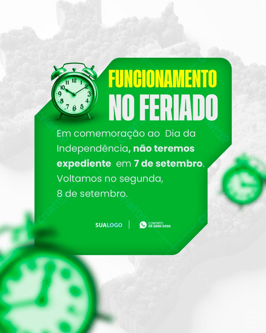 Flyer Feriado 7 de Setembro PSD Editável
