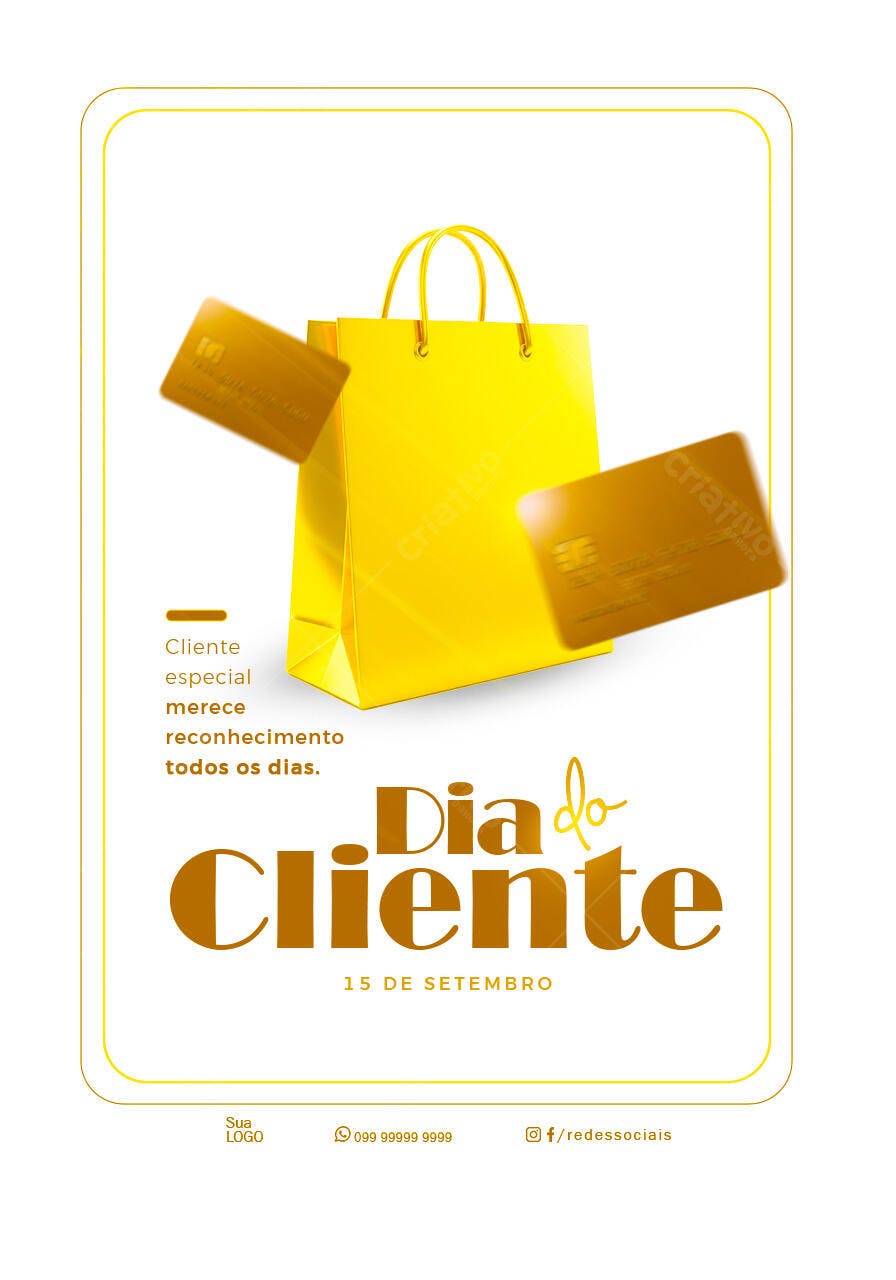 Flyer Dia do Cliente PSD Editável