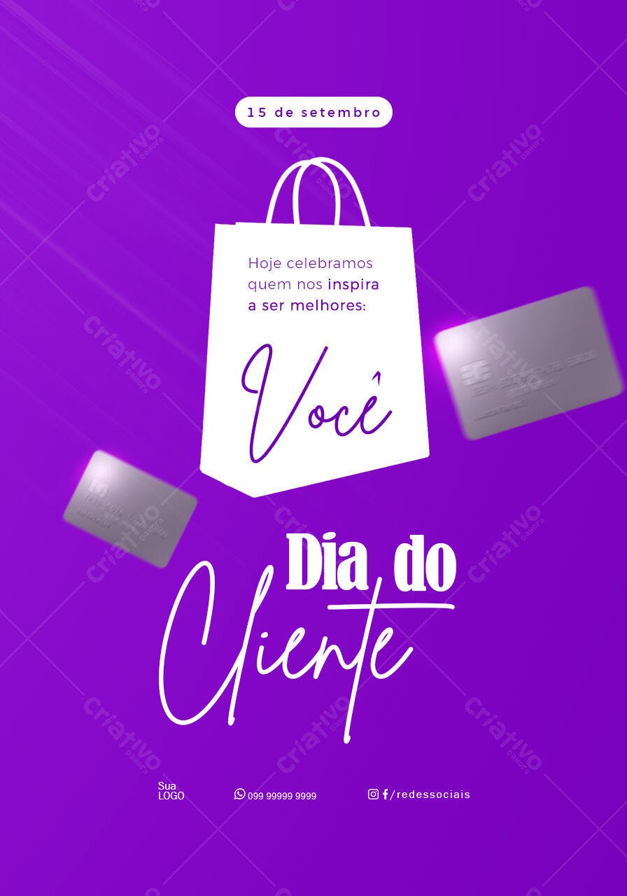 Flyer Dia do Cliente PSD Editável