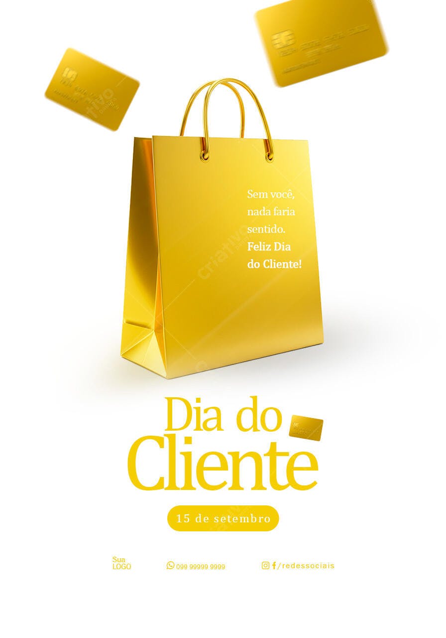 Flyer Dia do Cliente PSD Editável