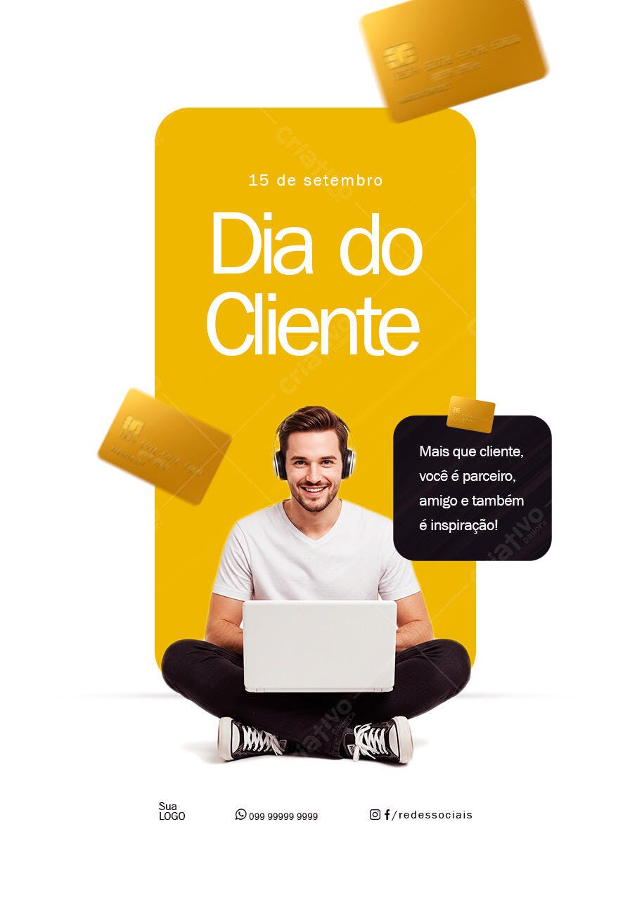 Flyer Dia do Cliente PSD Editável