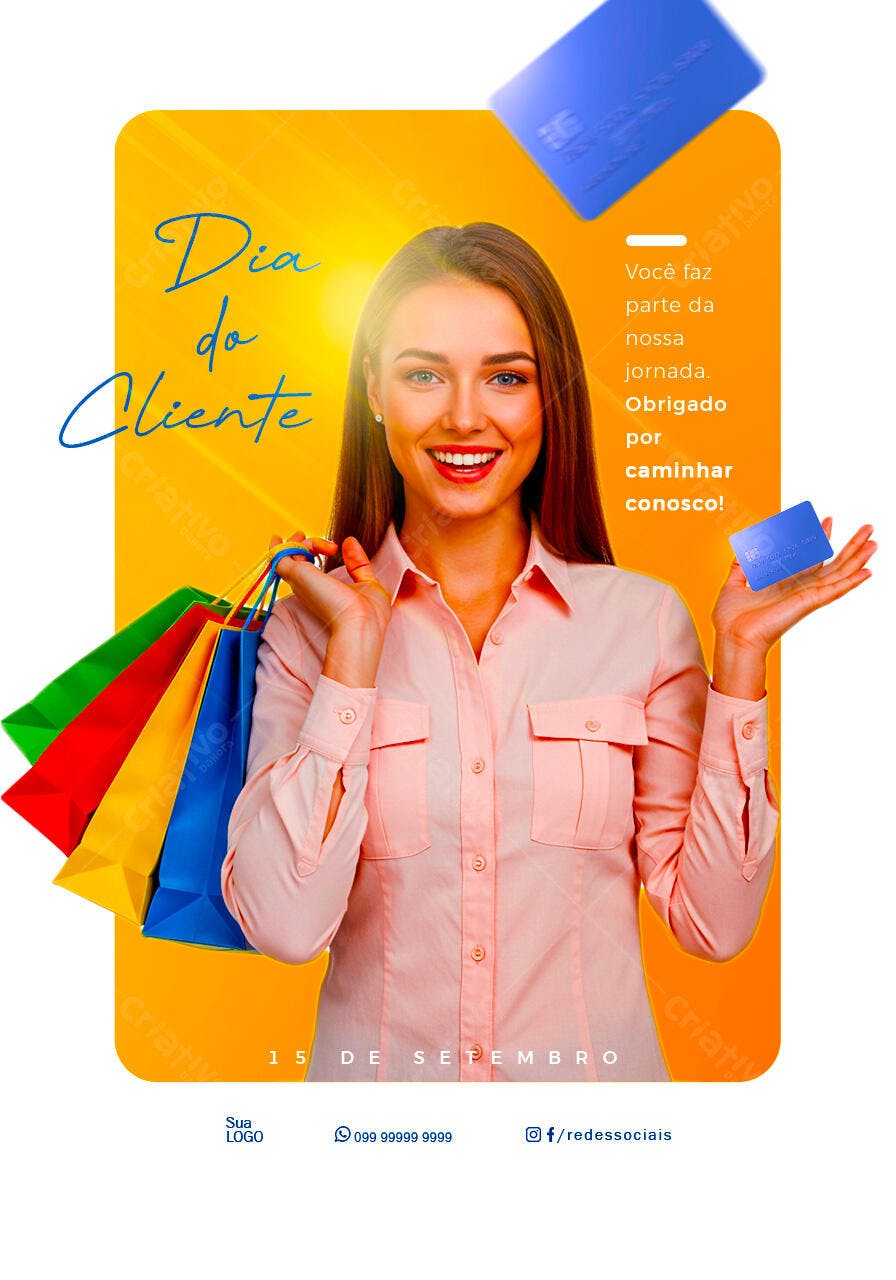 Flyer Dia do Cliente PSD Editável