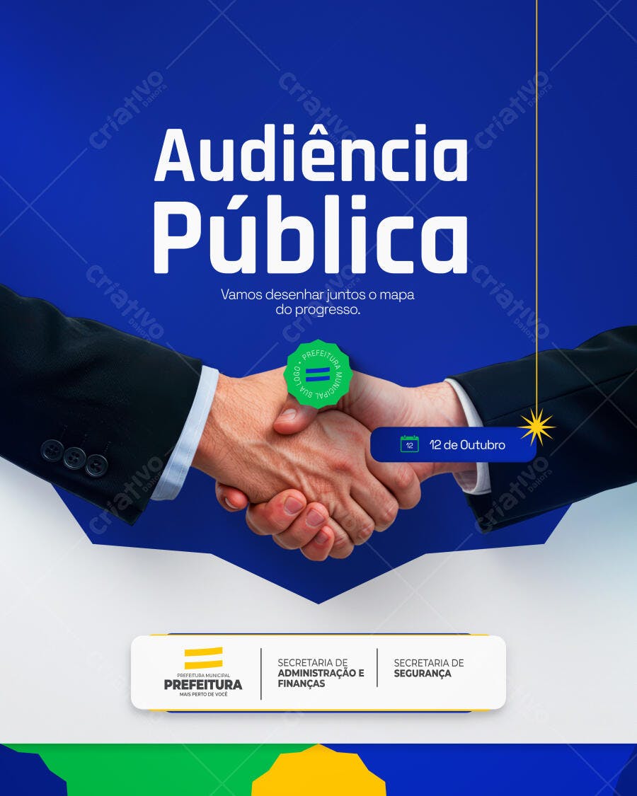 Flyer para Audiência Pública PSD Editável