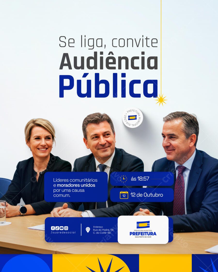 Convite Audiência Pública PSD Editável