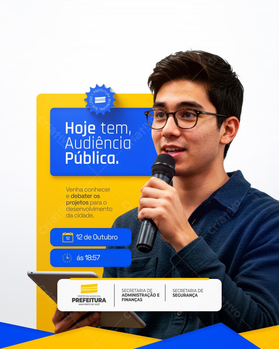 Flyer Audiência Pública PSD Editável