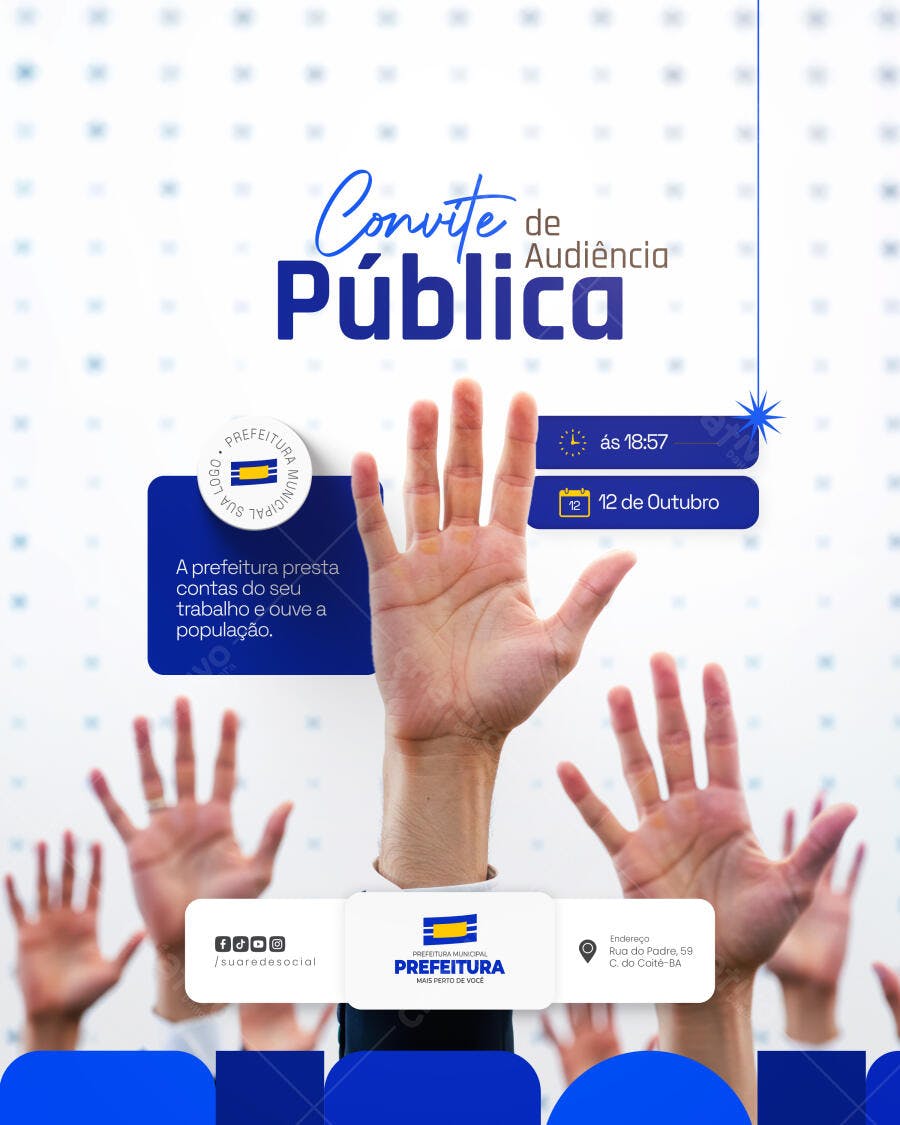 Convite Audiência Pública PSD Editável