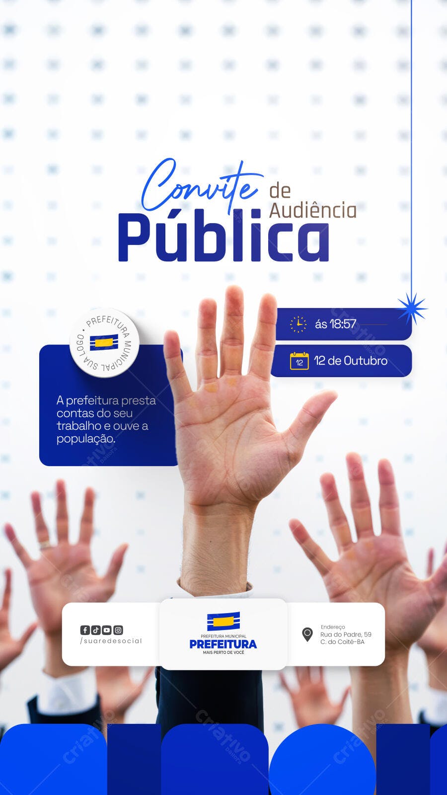 Convite Público Prefeitura PSD Editável