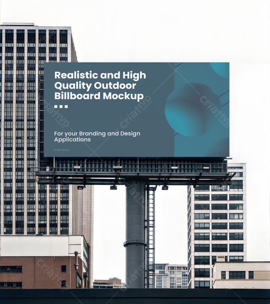 Mockup Realista de Outdoor: Billboard em Cidade