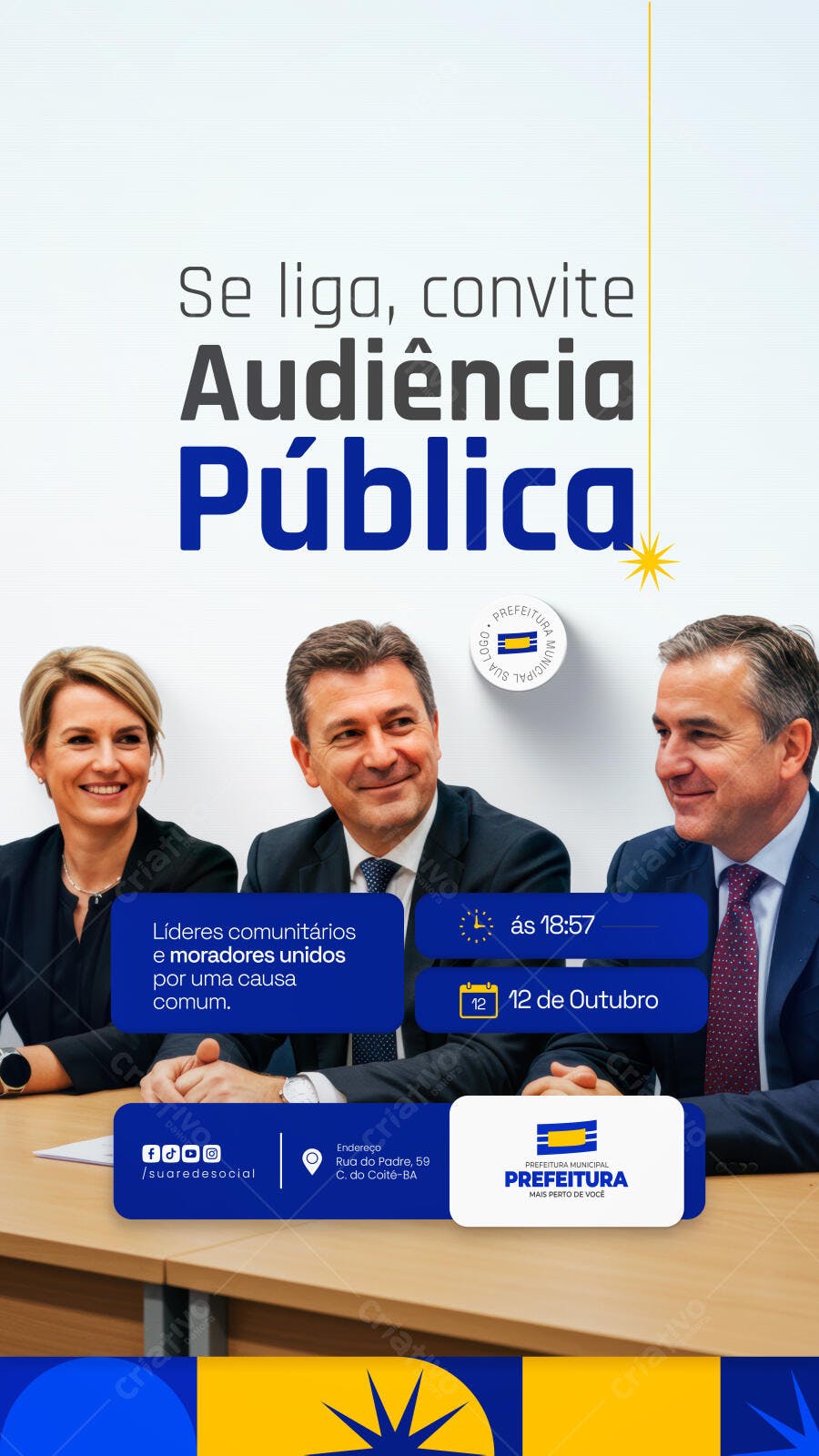 Convite Audiência Pública PSD Editável