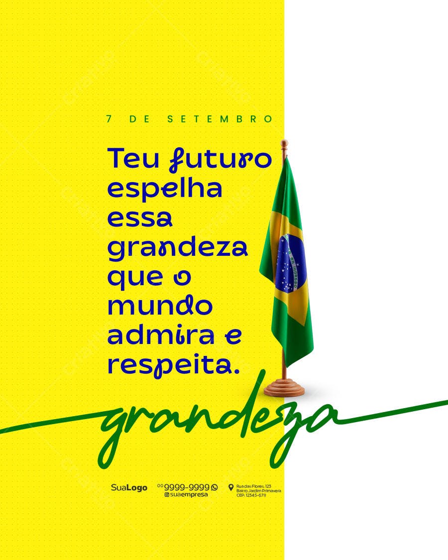 Flyer 7 de Setembro PSD Editável