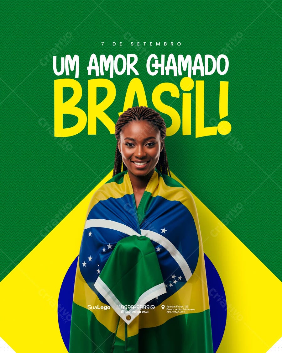 Flyer para Sete de Setembro PSD Editável