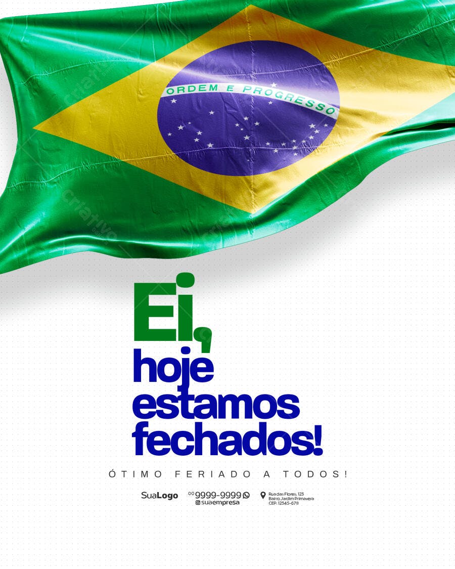 Flyer Feriado Nacional PSD Editável