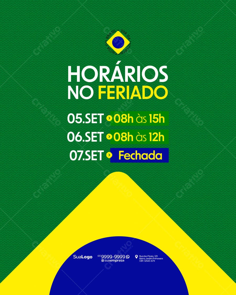 Flyer Feriado Setembro PSD Editável
