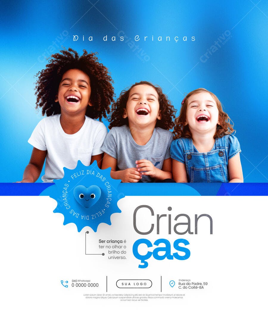 Flyer Dia das Crianças PSD Editável