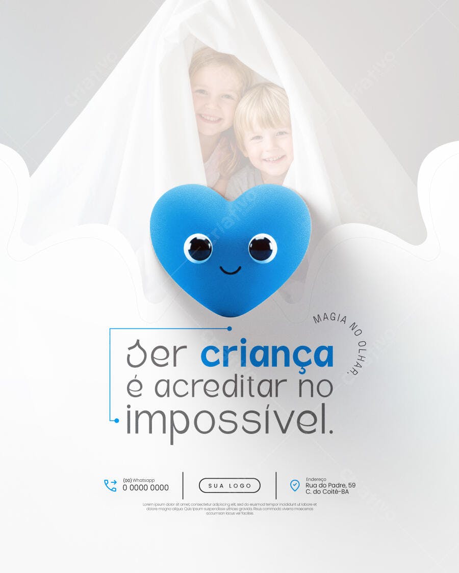 Flyer Dia das Crianças PSD Editável