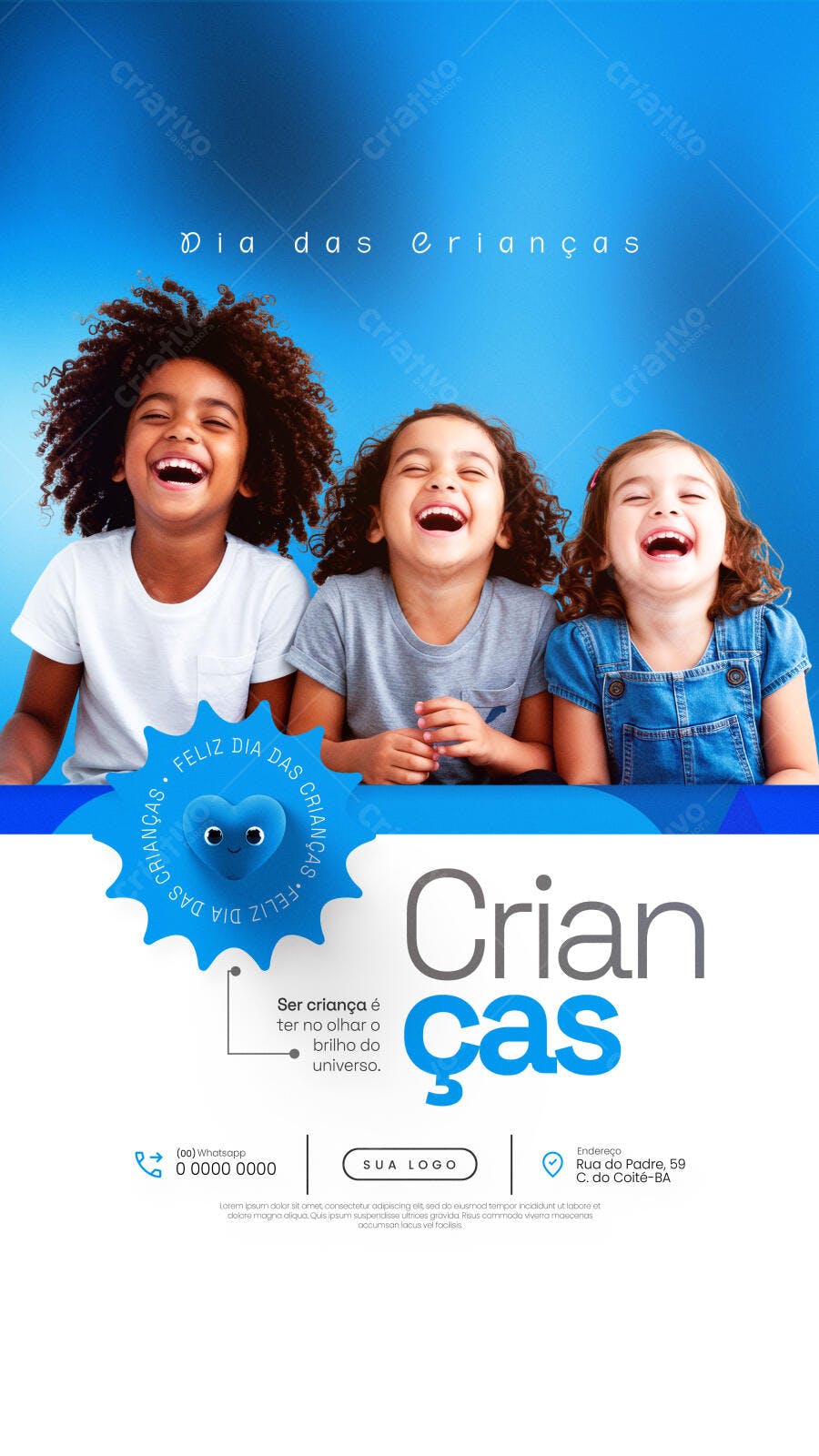 Flyer Dia das Crianças PSD Editável