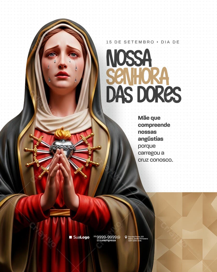Flyer Nossa Senhora das Dores PSD Editável