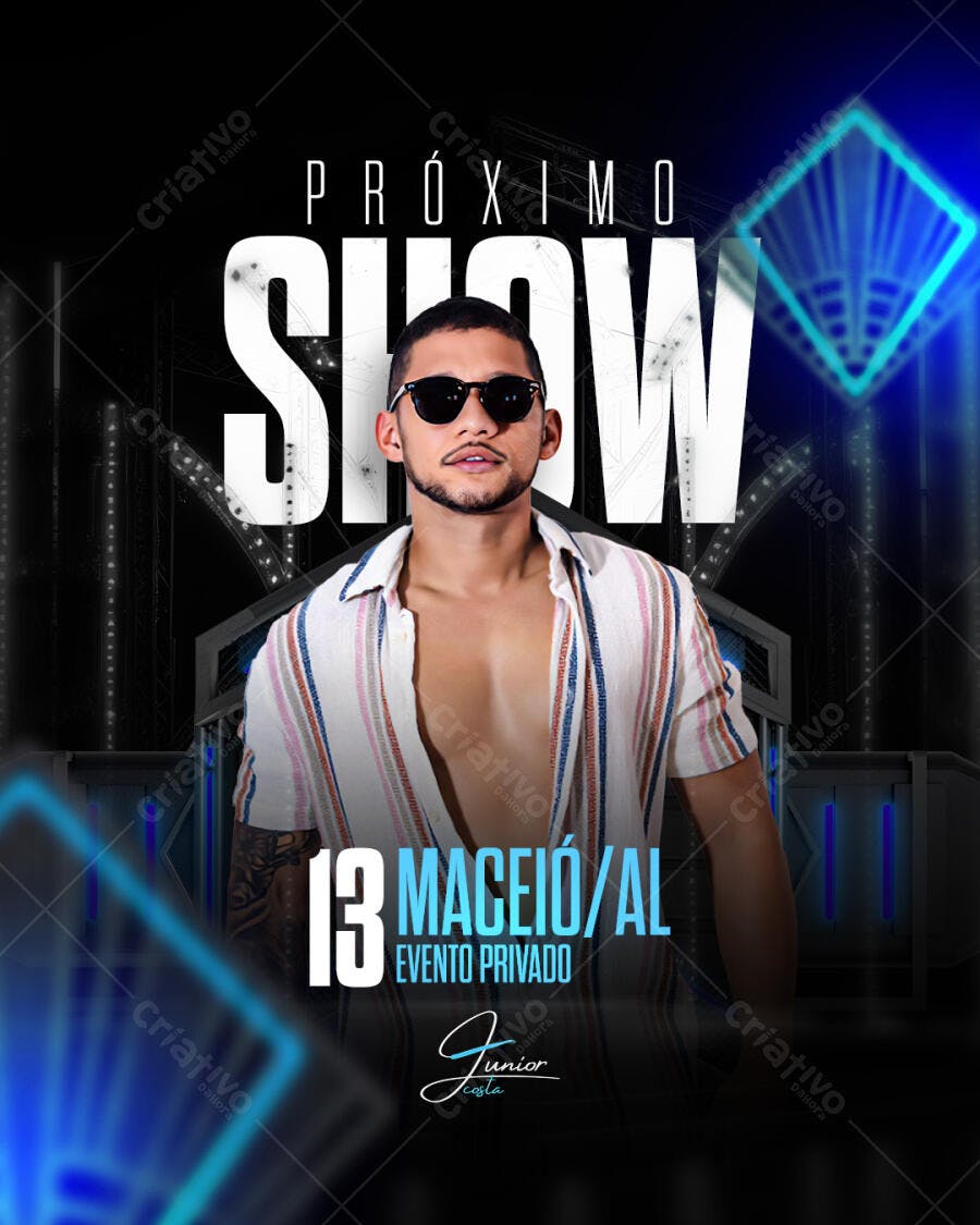 Flyer para Show de Música PSD Editável