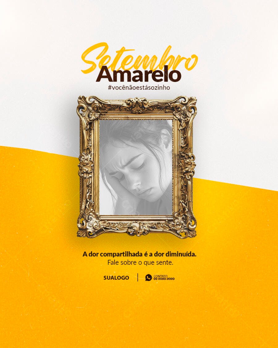 Post Setembro Amarelo PSD Editável